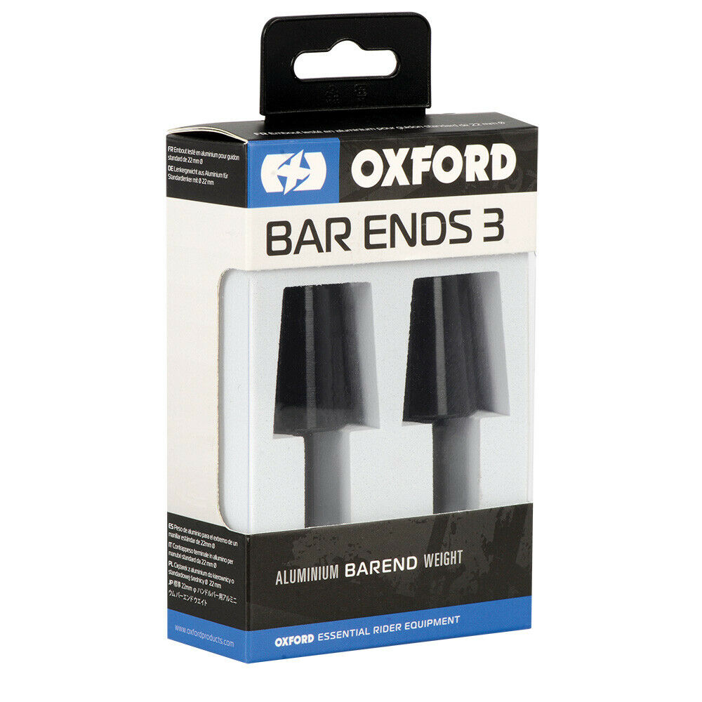 Set Capete Ghidon Moto Oxford Bar Ends 3 Aluminiu Negre - imagine 2