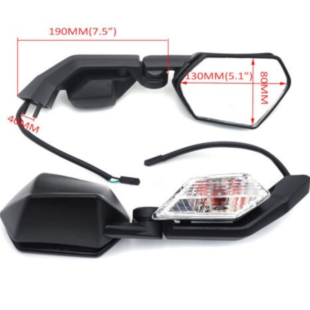 Set oglinzi cu semnalizari Kawasaki Ninja ZX6R 2005-08 ZX10R 2004-2010 A1263 - imagine 5