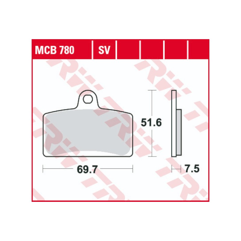 Placute Frana Fata Sinterizate TRW MCB690SV Derbi GPR 125 - imagine 2