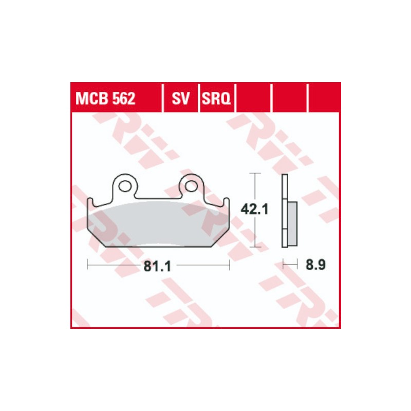 Placute Frana Fata Sinterizate TRW MCB562SV Honda CB CBR CBX NSR VFR VT - imagine 2