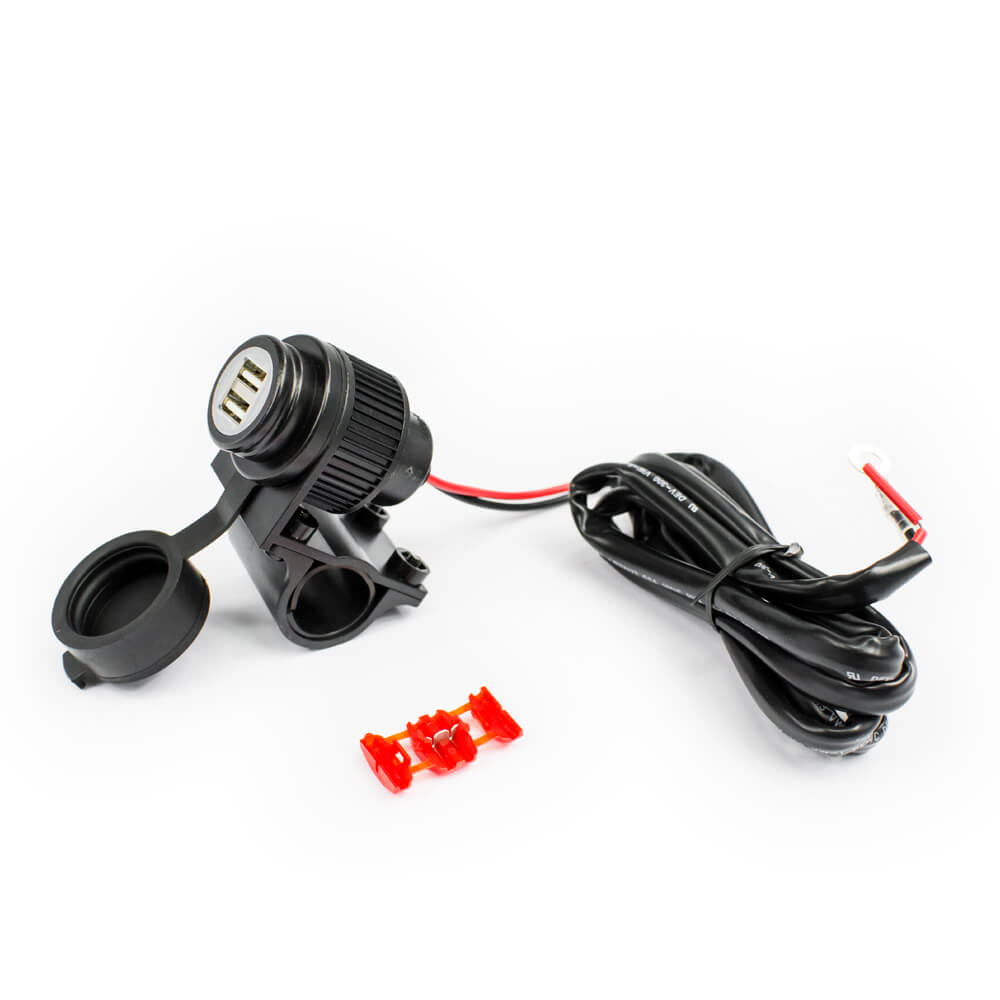 Încărcător USB Duo Albrecht cu două porturi pentru motociclete, mașini, bărci 12-18V